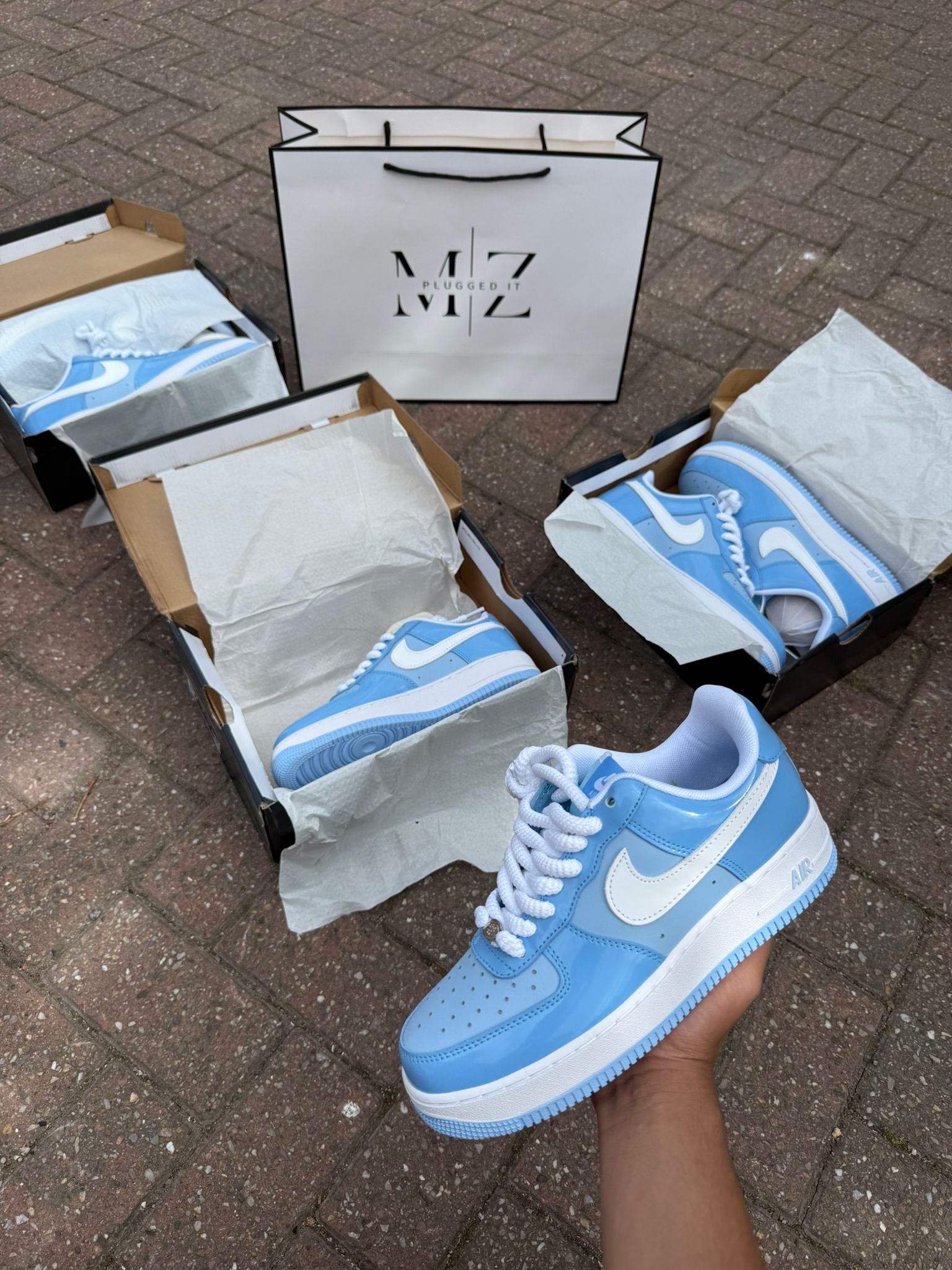 AF1 Psychic Blue Patent