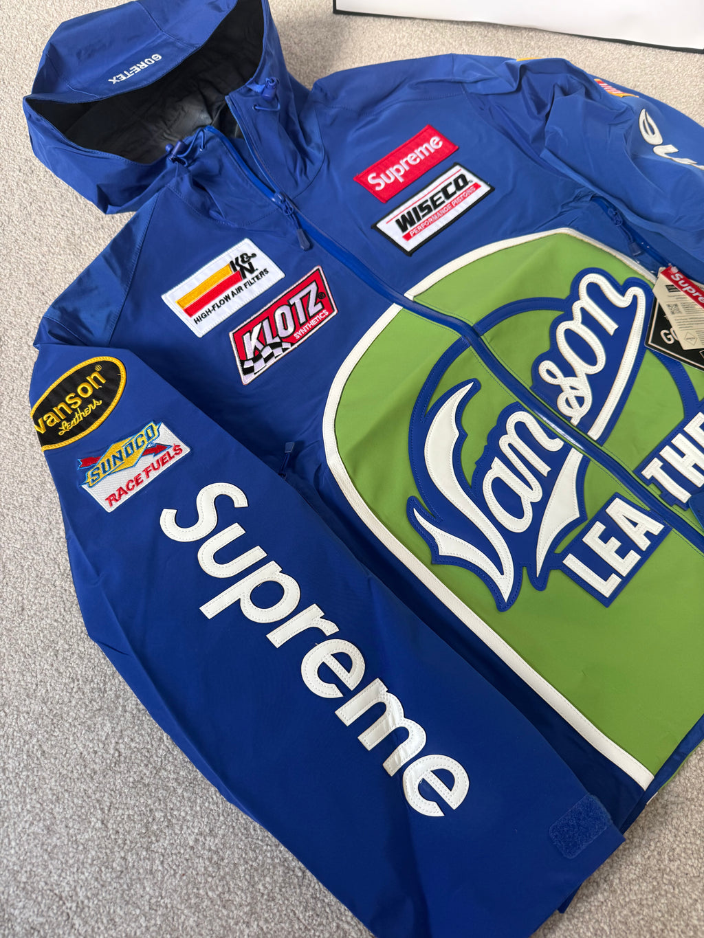 Supreme Vanson Leather Jacket Blue