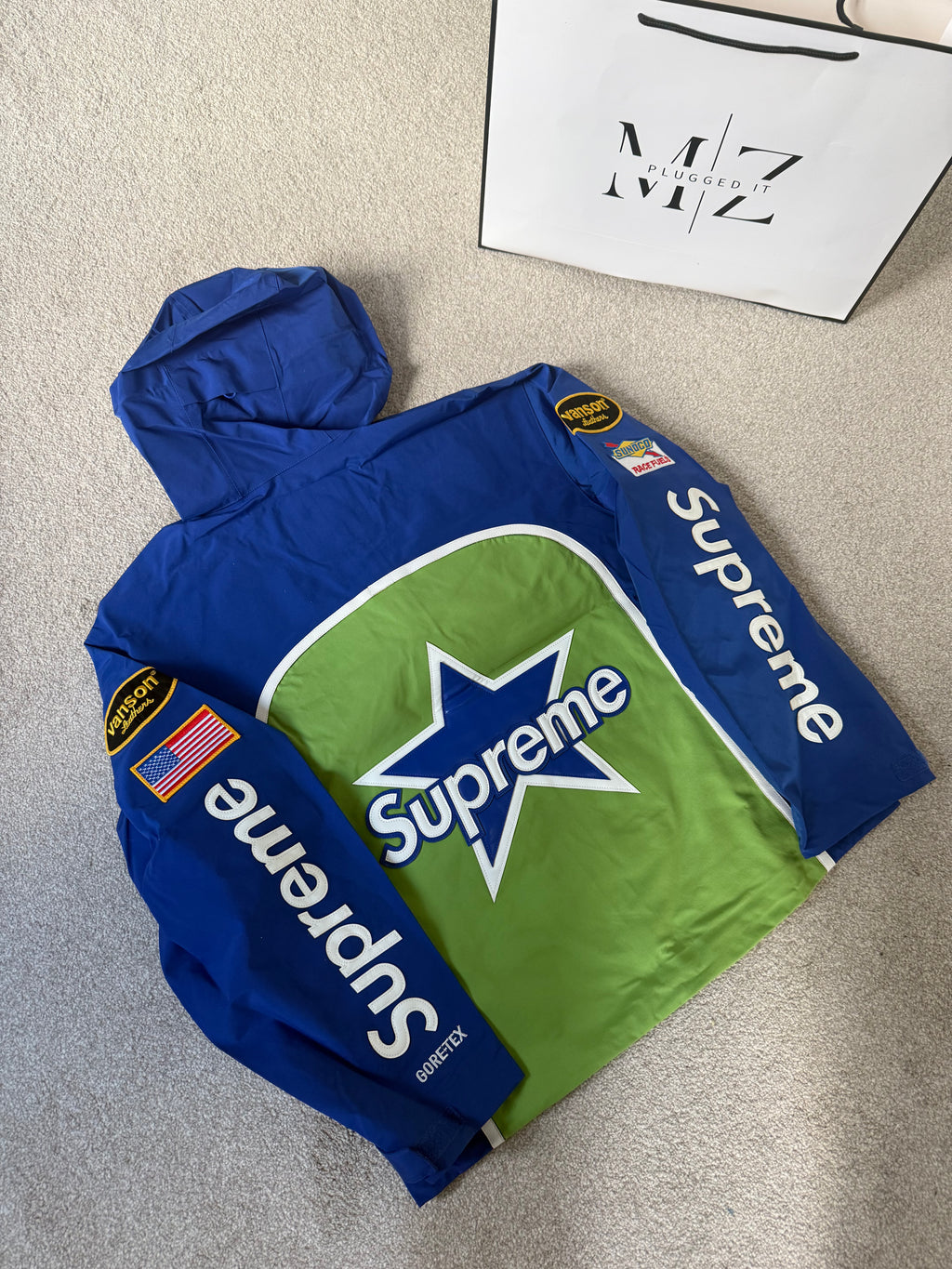 Supreme Vanson Leather Jacket Blue