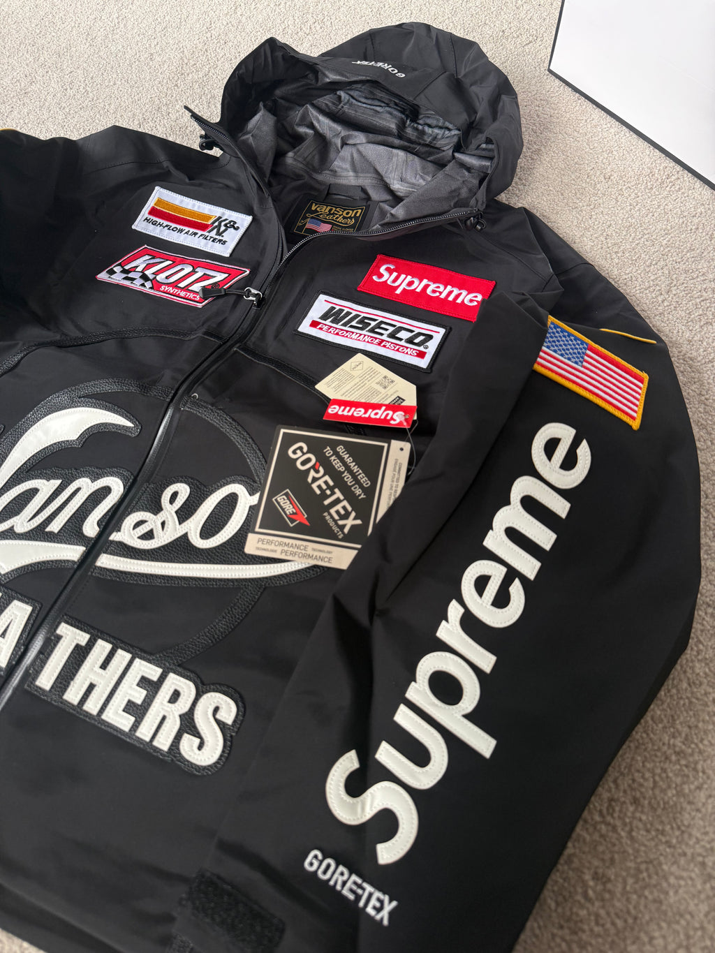 Supreme Vanson Leather Jacket Black