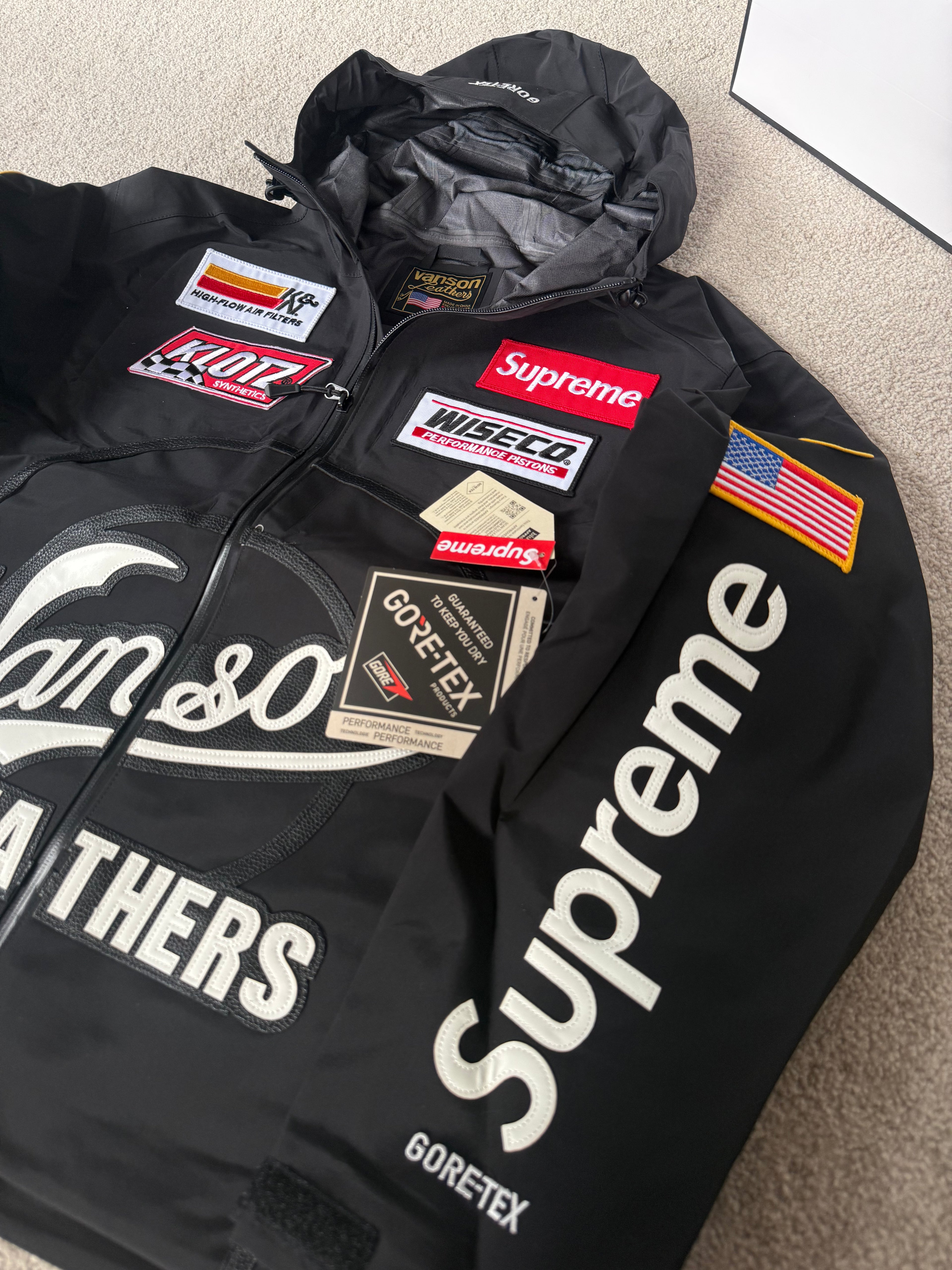 Supreme Vanson Leather Jacket Black