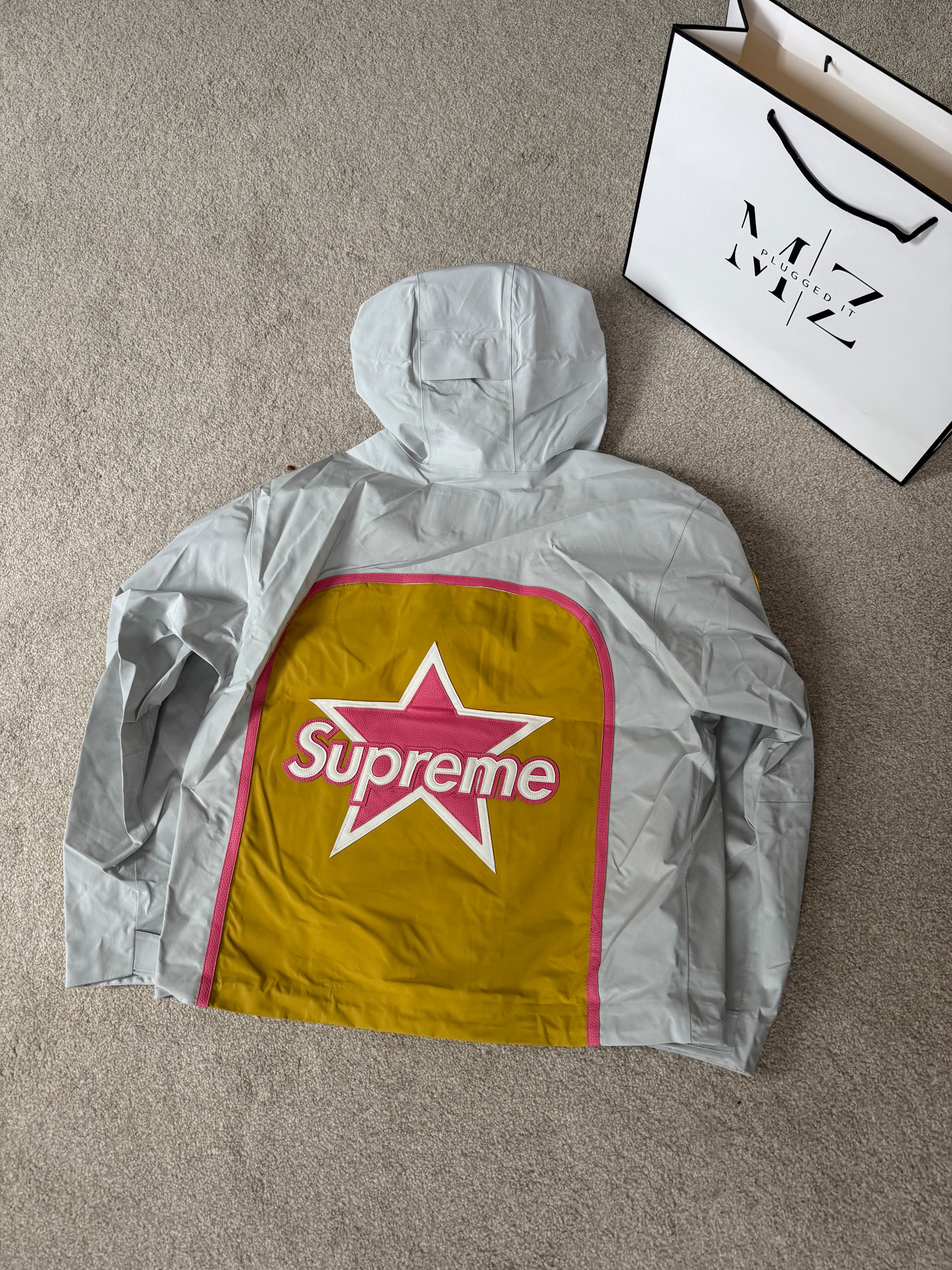 Supreme Vanson Leather Jacket Grey
